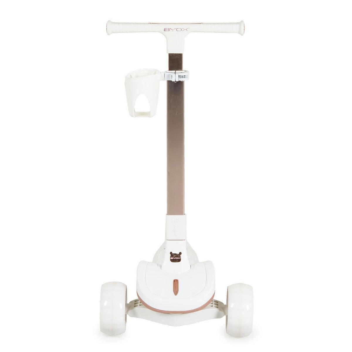 KINDERROLLER Aero klappbar weiß Getränkehalter Hinterradbremse höhenverstellbar - Weiß, Metall (73/36/76cm)