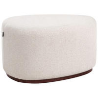POUF Stoff Hellbeige Saco - Beige, Textil (57/45/78cm) - Beliani