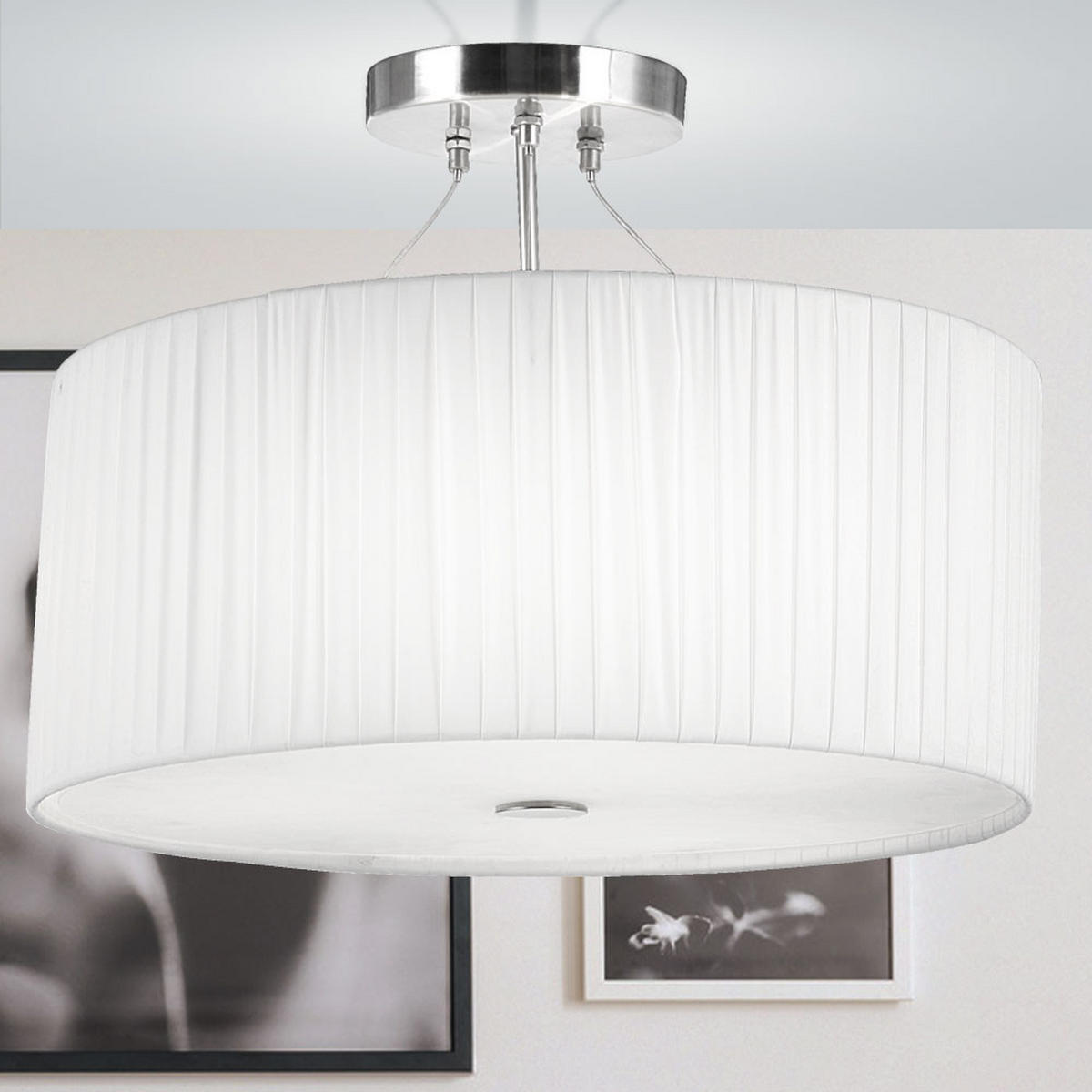 LED DECKENLEUCHTE Metall Weiß - Weiß, Metall (45/45/36cm)