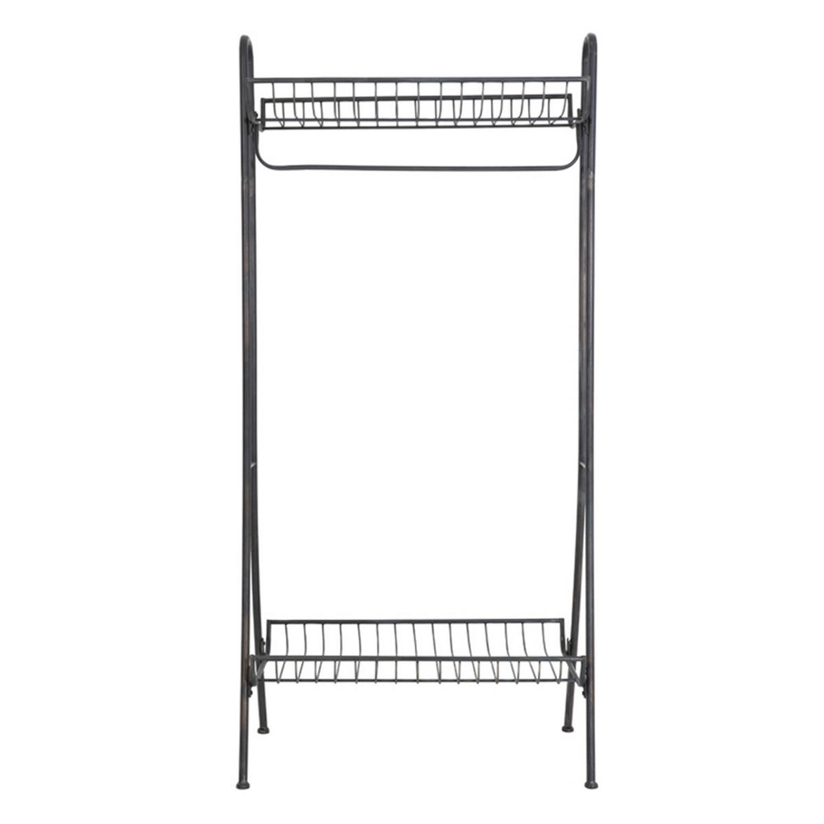 GARDEROBE VALASCA 50,5x92,5x192 cm, Metall, schwarz - Schwarz, Metall (92.5/192/50.5cm) - Light & Living