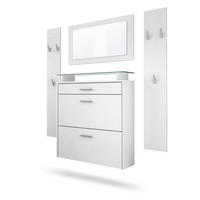 GARDEROBE Malea Front in Weiß matt - Weiß, Holzwerkstoff (180/180/23cm) - Vladon