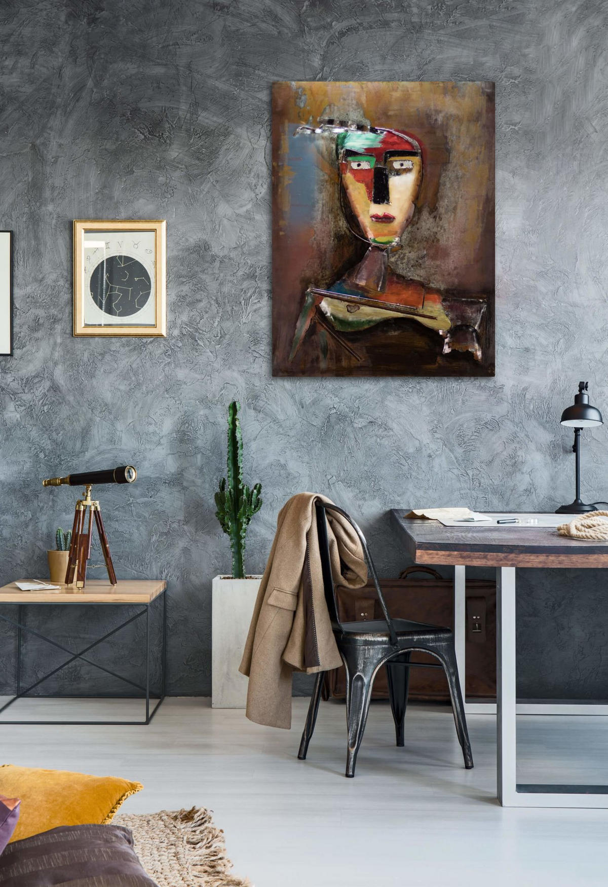 METALLBILD Bunt 75/100 cm - Multicolor, Metall (4.74/100cm) - KUNSTLOFT