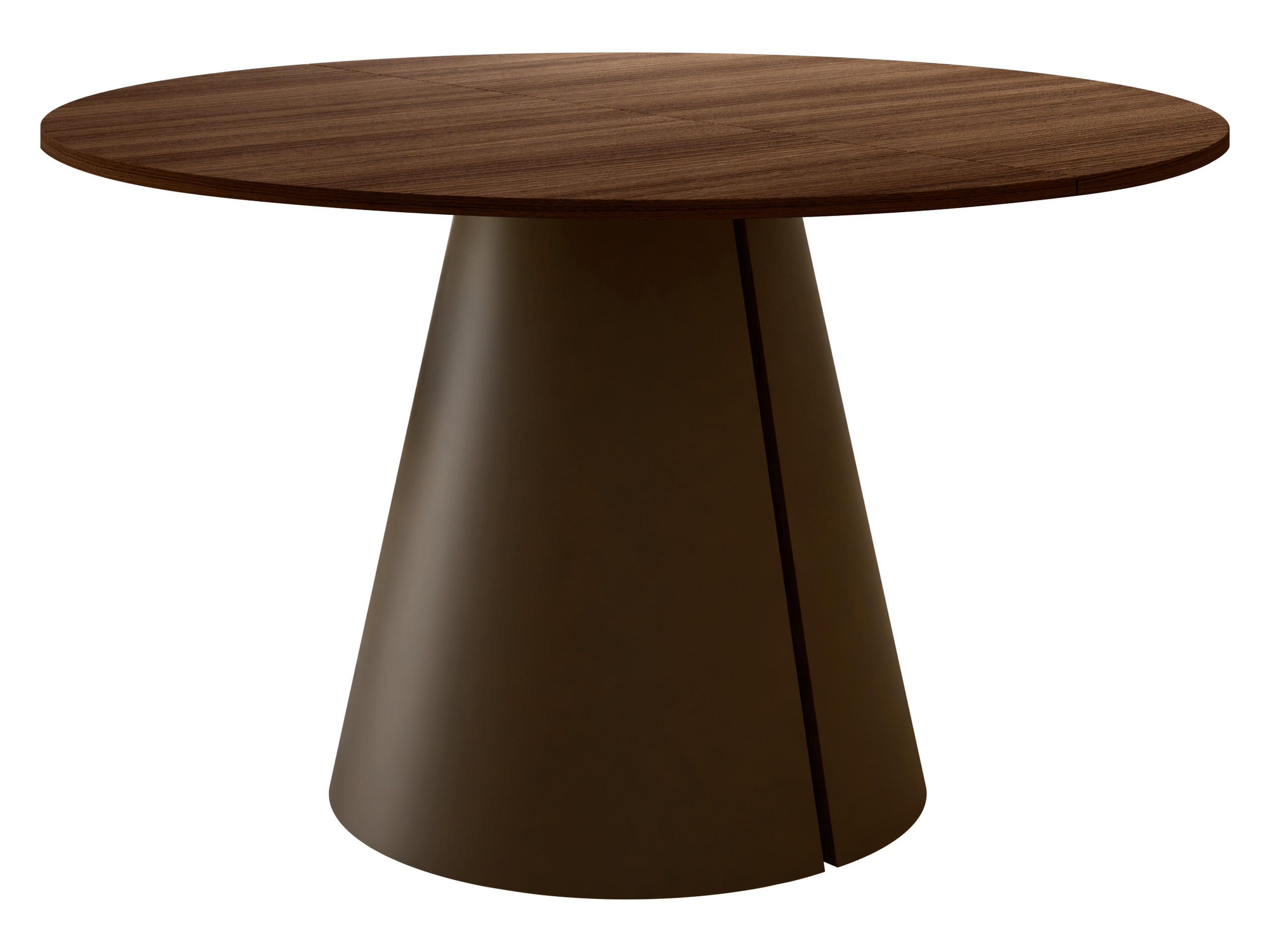 ESSTISCH Calma Braun 120 - Nussbaumfarben/Braun, Holzwerkstoff/Metall (120/120/76cm) - MIRJAN24