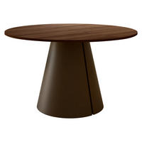 ESSTISCH Calma Braun 120 - Nussbaumfarben/Braun, Holzwerkstoff/Metall (120/120/76cm) - MIRJAN24