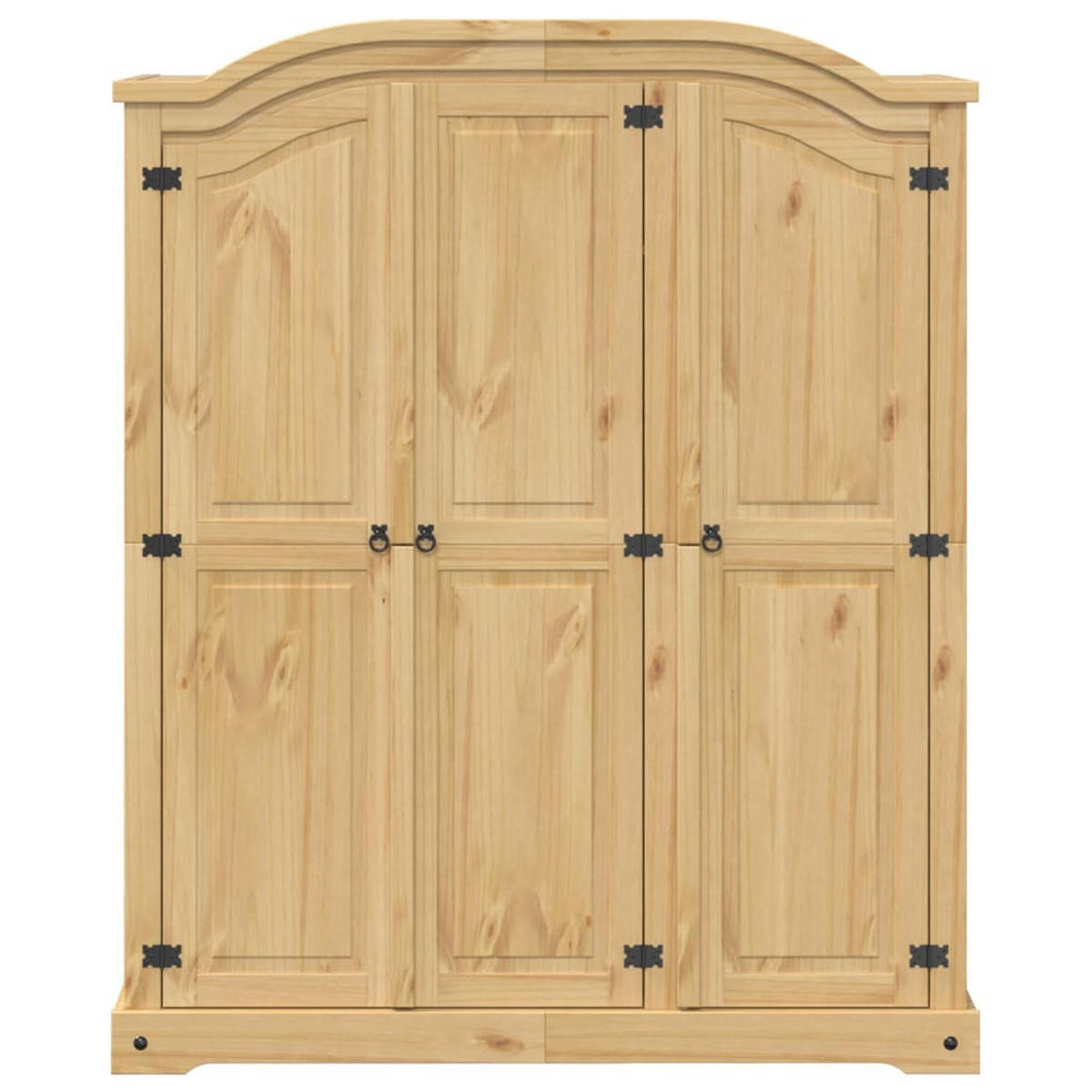 KLEIDERSCHRANK Corona 151,5/52/186 Cm Massivholz Kiefer - Braun, Holz (52/186/151.5cm) - vidaXL