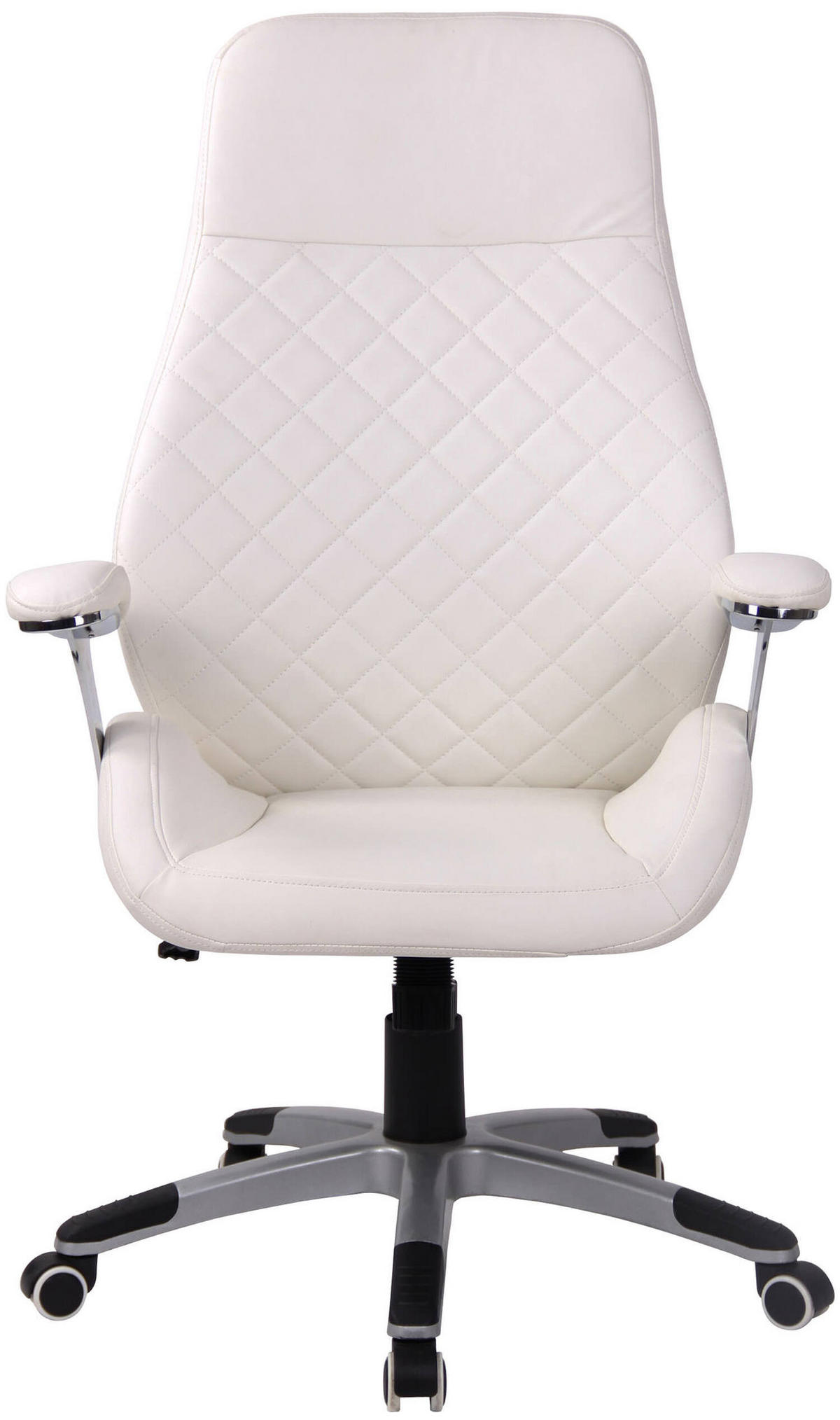 BÜROSTUHL Lyka, Kunstleder Weiß - Weiß, Kunststoff/Textil (74/126/64cm) - TPFLiving