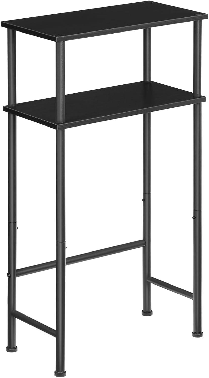 KONSOLENTISCH schmal 2-Ebene - Schwarz, Metall (20/40/80cm) - HOOBRO