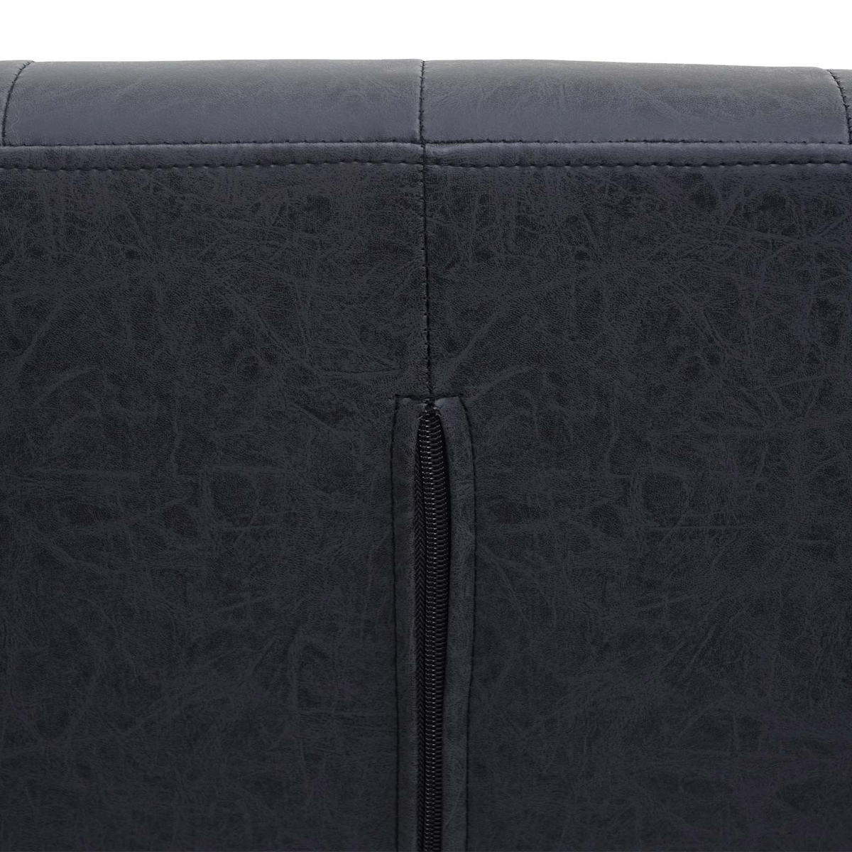 DREHSTUHL HxBxT 87x64x64cm Sitzhöhe 45cm drehbar höhenverstellbar Kunstleder vintage Dunkelgrau Fuß Schwarz - Dunkelgrau, Kunststoff (64/87/64cm) - PROREGAL