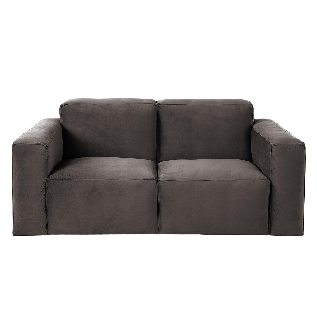 2-SITZER SOFA - Graubraun, Textil (190/75/96cm) - home24
