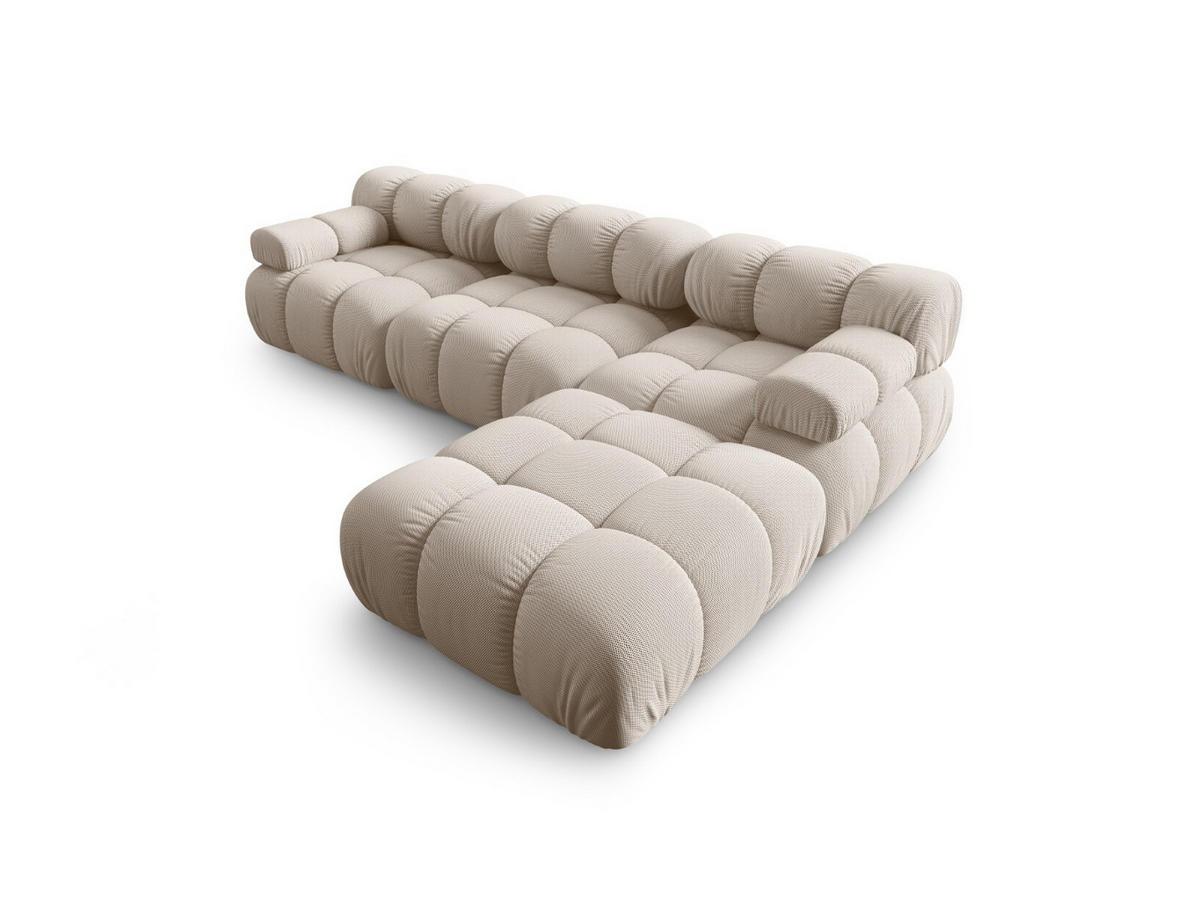 SOFA modular Bellis aus 3D-Stoff leichtes beige 4 Sitzplätze - Creme, Textil (188/70/282cm) - Micadoni