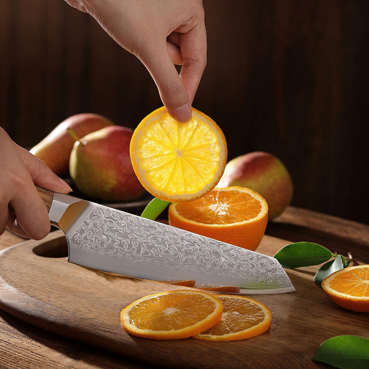 KIRITSUKEMESSER 18 cm - Braun, Metall (30cm) - Wakoli