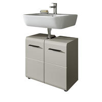 WASCHBECKENUNTERSCHRANK Kaschmir 60 cm, Badezimmer Unterschrank 2-türig - Kaschmir/Schwarz, Holzwerkstoff/Kunststoff (60/54/30cm) - Inn.Furn