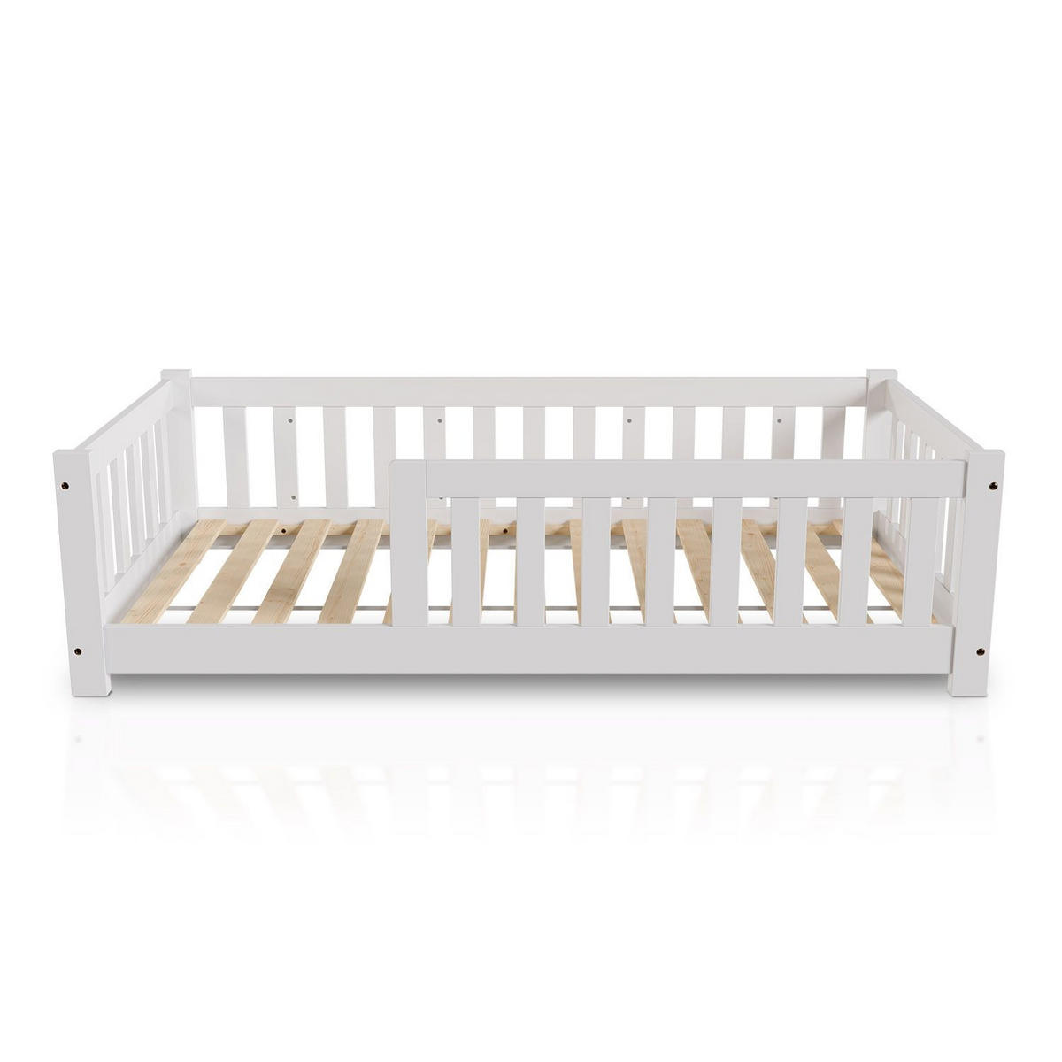 KINDERBETT Naya weiß 80x160 cm - Weiß, Holz (80/160cm) - Juskys