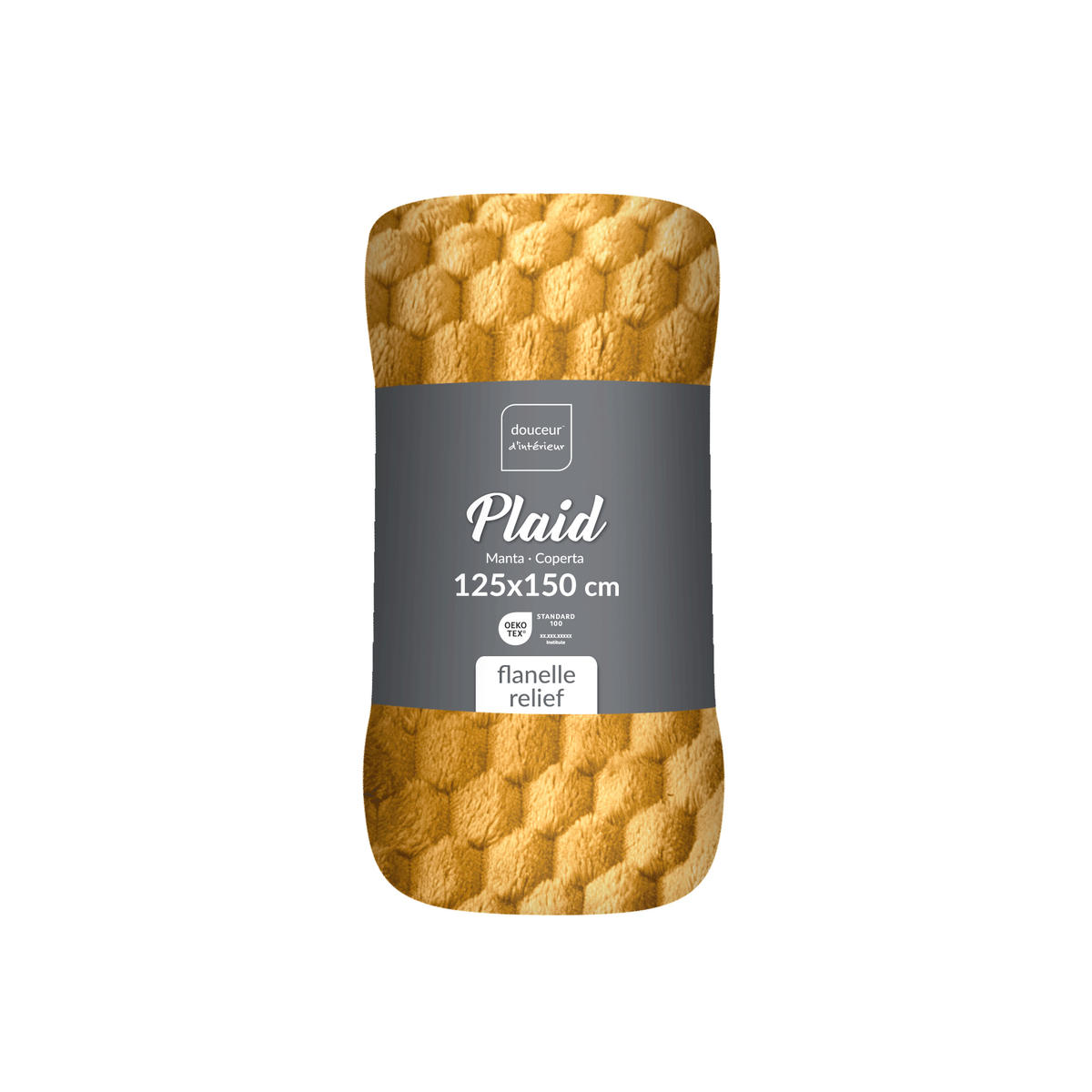 TAGESDECKE aus Flanell Frosty 150/125/0,5 cm - Gelb, Textil (125/150cm) - Douceur d´intérieur