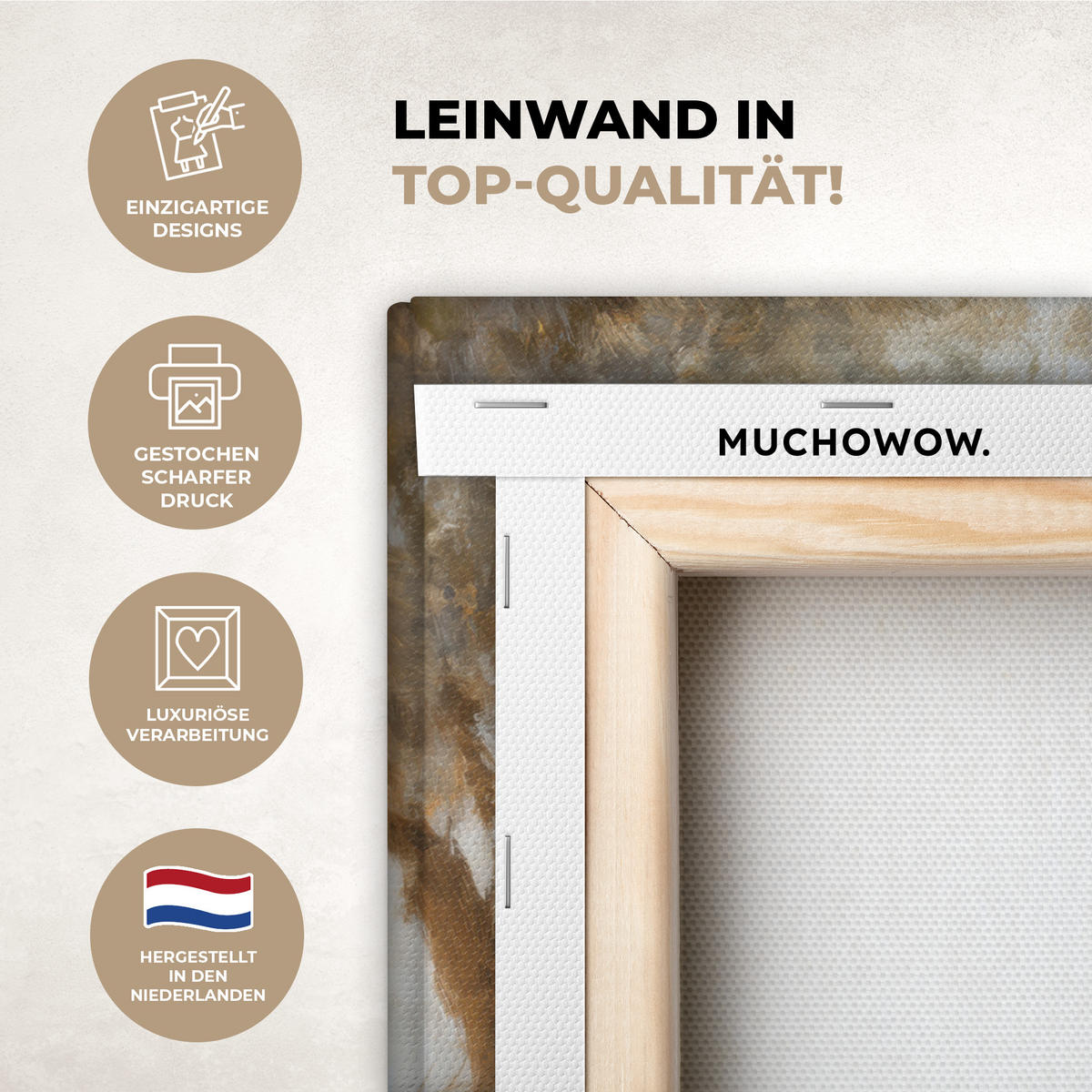 LEINWANDBILD Jesus - Kniend - Waldlandschaft - Betend Deko Wohnzimmer 20x20 cm - Beige/Hellblau, Textil (20/20cm) - MuchoWow