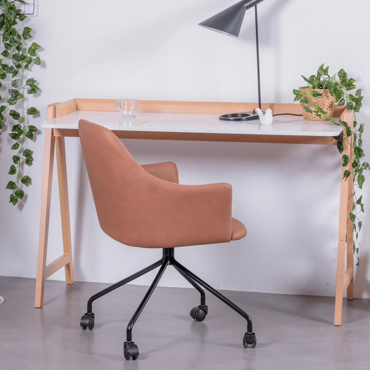 BÜROSTUHL Textil Orange - Orange, Textil (58/82/55cm) - Nest Dream