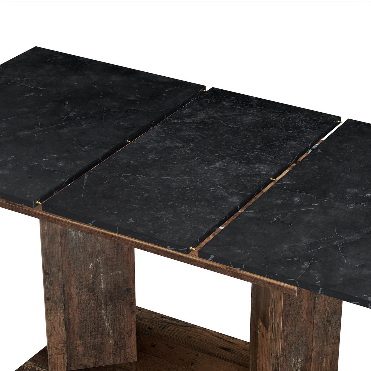 ESSTISCH VIVIAN 120-160/80/76 cm - Anthrazit/Sonoma Eiche, Holzwerkstoff (80/120/76cm) - B&D Home