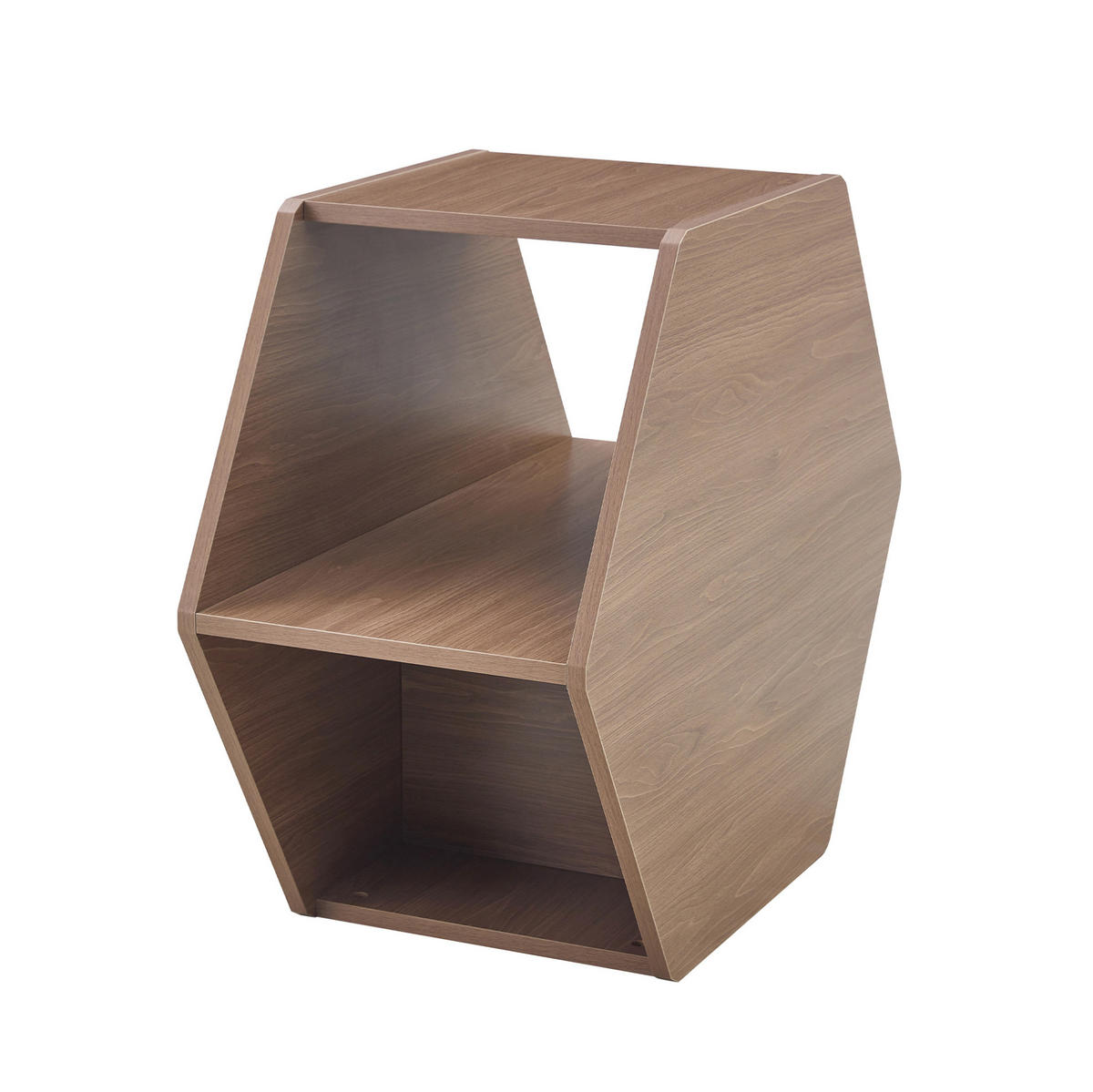 COUCHTISCH 79/69,4/40 cm in sechseckiger Form mit einfacher Montage und MDF in Holzoptik, Braun - Braun, Holzwerkstoff (79/69.4/48cm) - Redom
