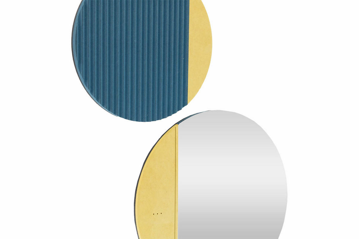 WANDUHR Design Blau 55/134 cm - Blau, Glas/Holzwerkstoff (54.7/133.9/1cm) - ONZENO