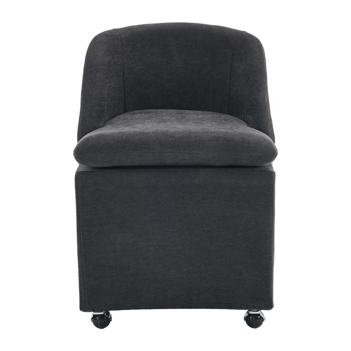 POLSTERSTUHL DE-36250 2er-Set mit Universalrollen Grau - Grau, Metall (53/78.5/53.5cm) - ComfortXL