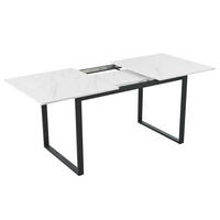 ESSTISCH, MDF mit Marmoroptik & Metallgestell, ausziehbar 140/180/80/75 cm, Weiß - Weiß, Holzwerkstoff (140/80/75cm) - Redom