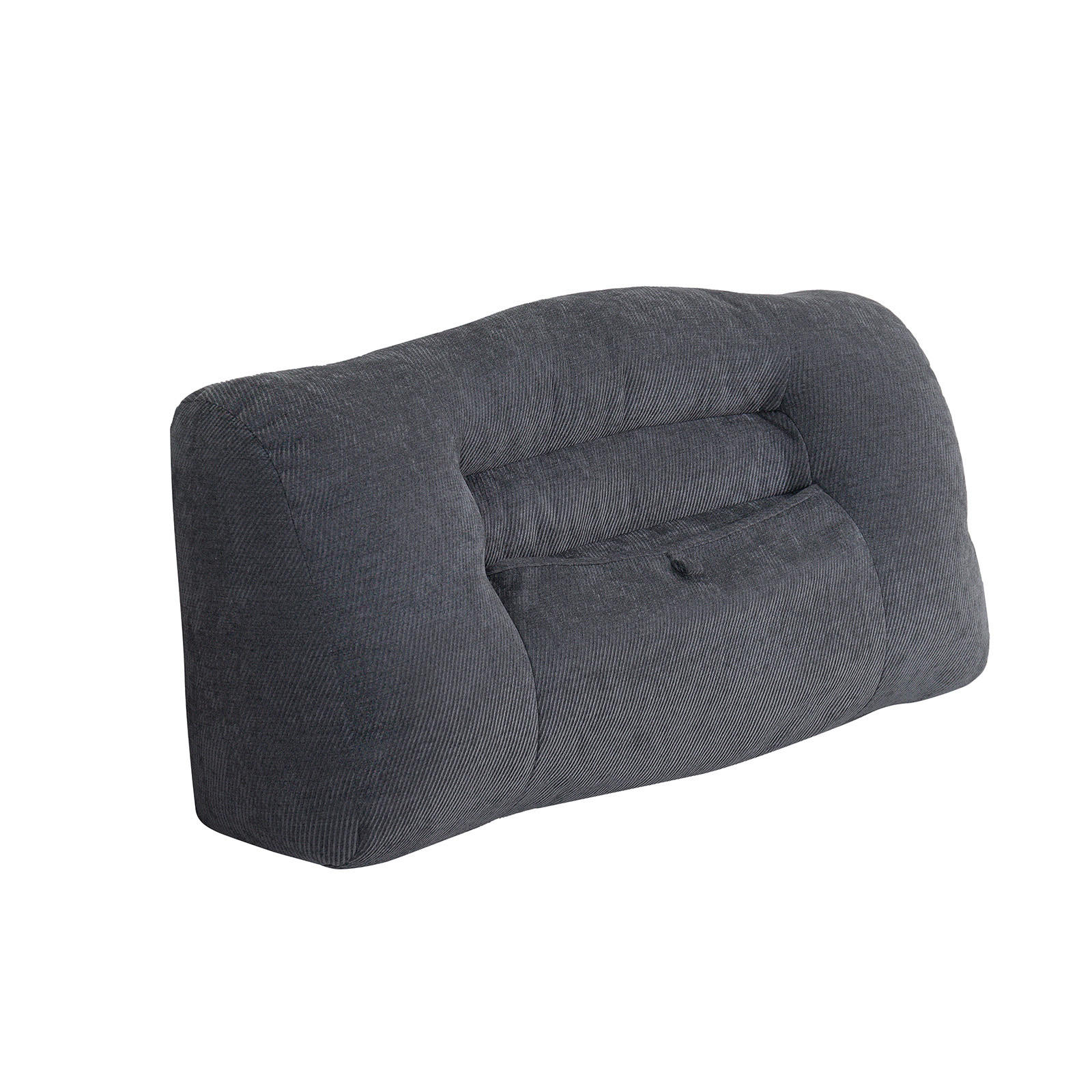 RÜCKENSTÜTZKISSEN für Sofa Bett Chenille 90cm Grau - Grau, Textil (90/22cm) - Vercart