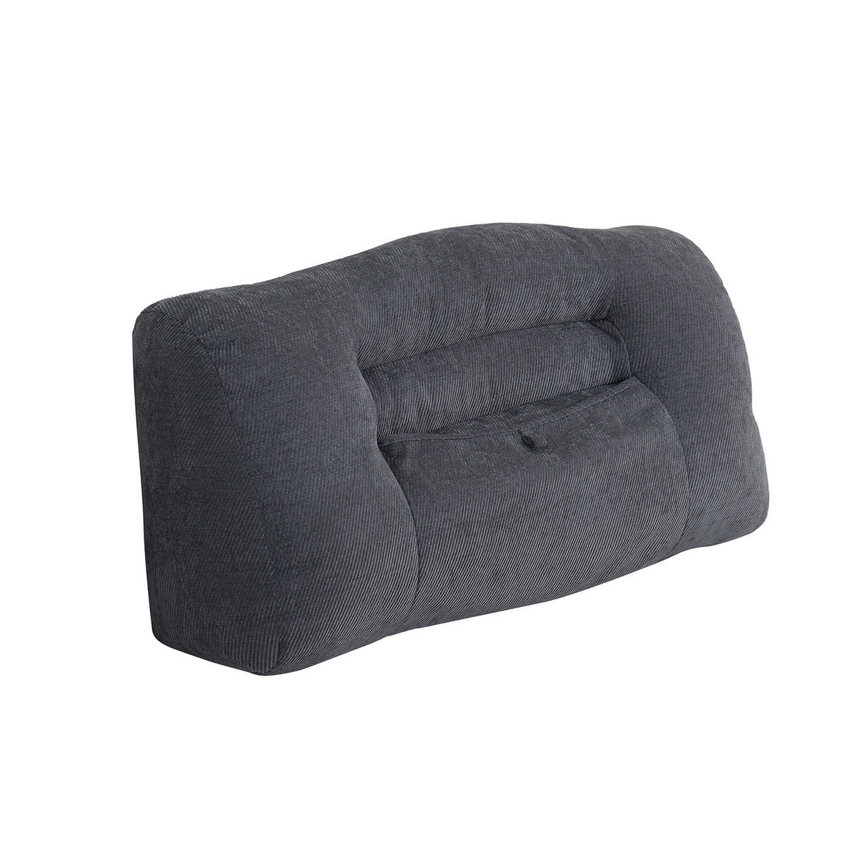 RÜCKENSTÜTZKISSEN für Sofa Bett Chenille 90cm Grau - Grau, Textil (90/22cm) - Vercart