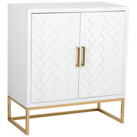 SIDEBOARD aus Metall und Holz, 80x40x89cm - Weiß, Holz (80/89/39cm) - Wanderlust