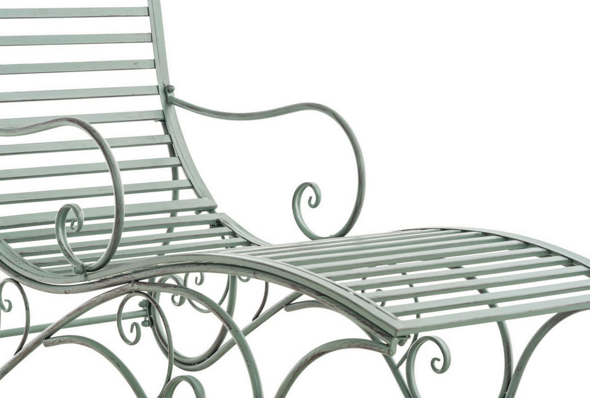 GARTENLIEGE Aurelle antik-grün - Grün, Metall (58/101/140cm) - TPFGarden