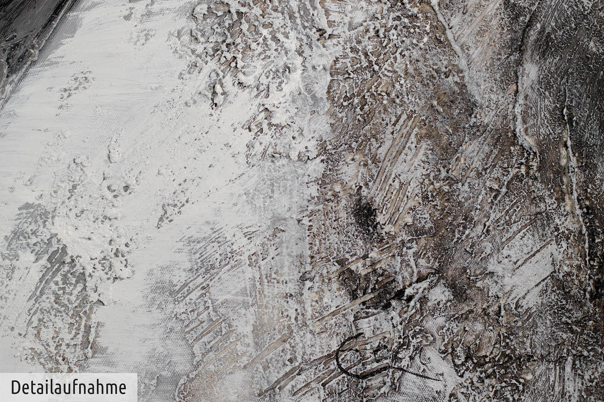 RUČNE MAĽOVANÝ AKRYLOVÝ OBRAZ 150/50 cm, sivý, zvierací motív - sivá, drevo/textil (150/50cm) - KUNSTLOFT