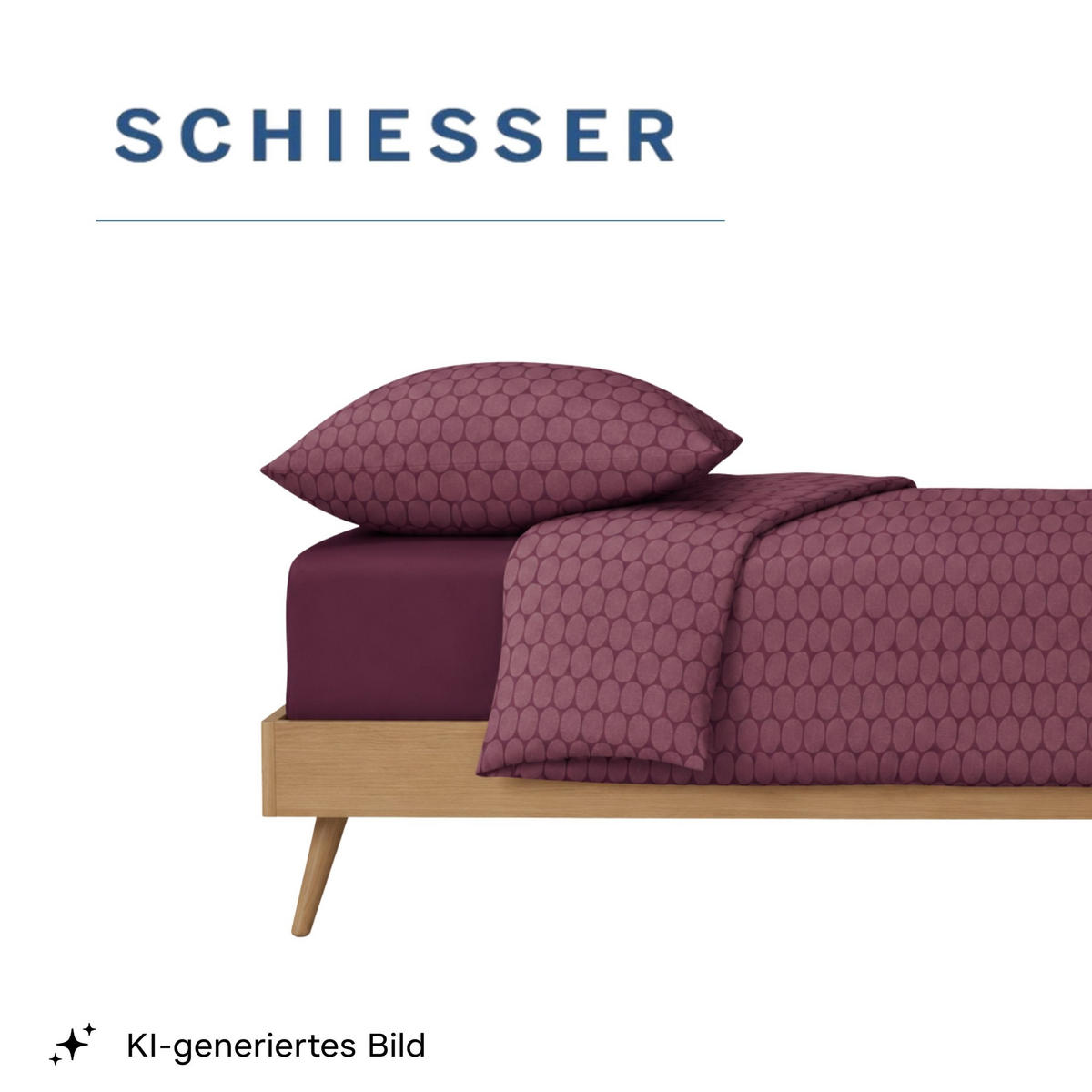 BETTWÄSCHESET Drops - Feinbiber - 2-teilig - 135x200 cm - Mauve - Mauve, Textil (135/200cm) - SCHIESSER