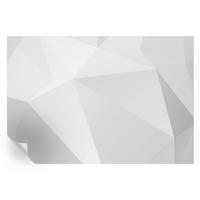 FOTOTAPETE 152x104 cm - Graue Dreiecke - Weiß, Textil (152/104cm) - Wallfluent