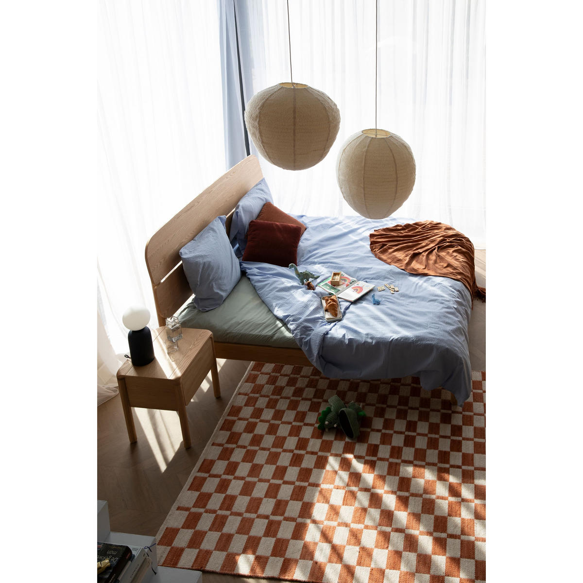 BETT Storm Naturel 180 cm - Naturfarben, Holz (180/200cm) - Zuiver