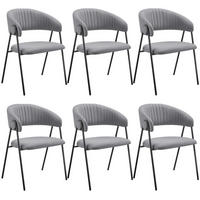 ARMLEHNSTUHL 6er Set Bedano 60 x 58 x 85 cm grau - Grau, Kunststoff (60/85/58cm) - tectake