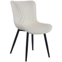STUHL Samt creme - Creme/Schwarz, Textil/Metall (50/80.5/62cm) - CLP