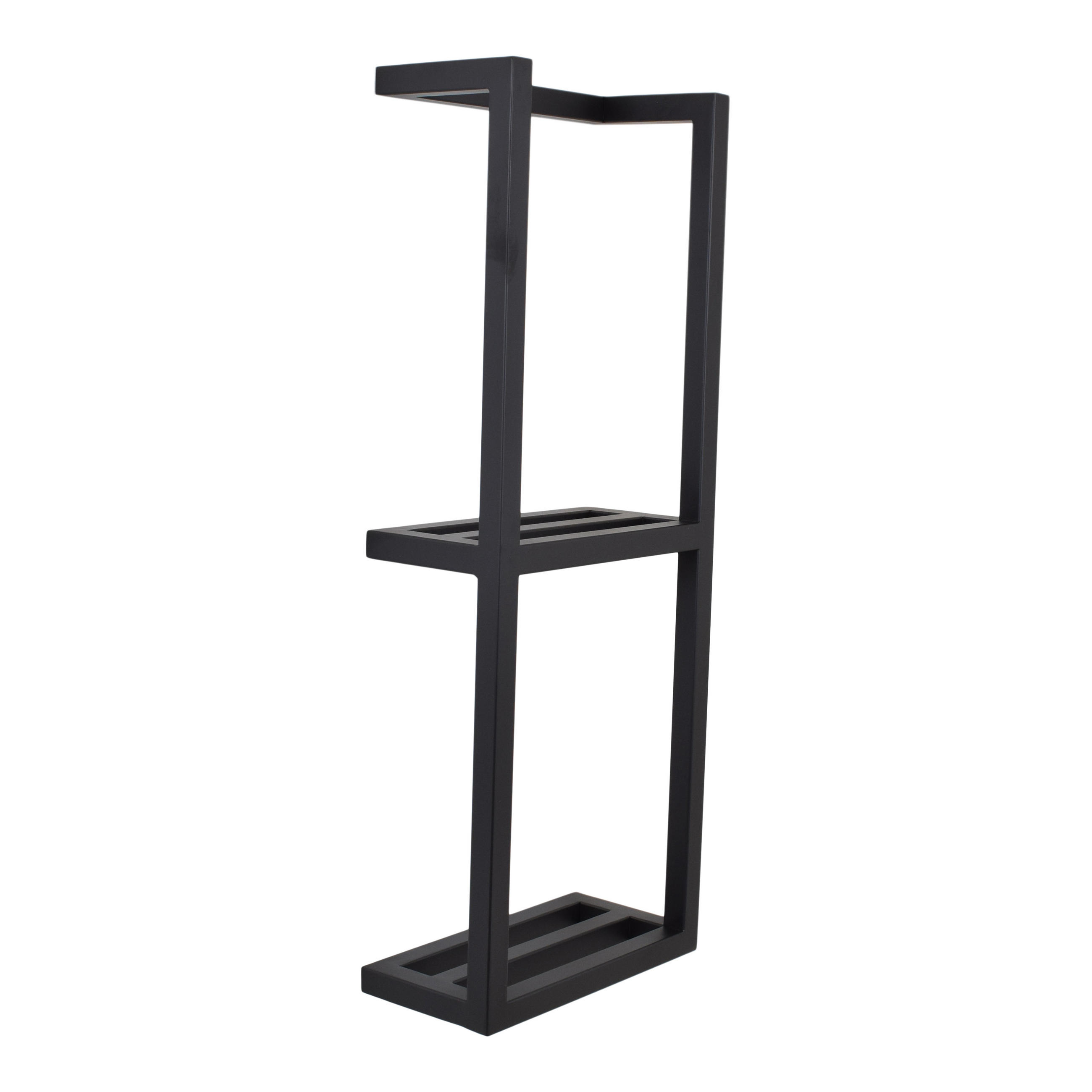 HANDTUCHSTÄNDER Pim Schwarz - Schwarz, Metall (30/80/15cm) - LOFT42