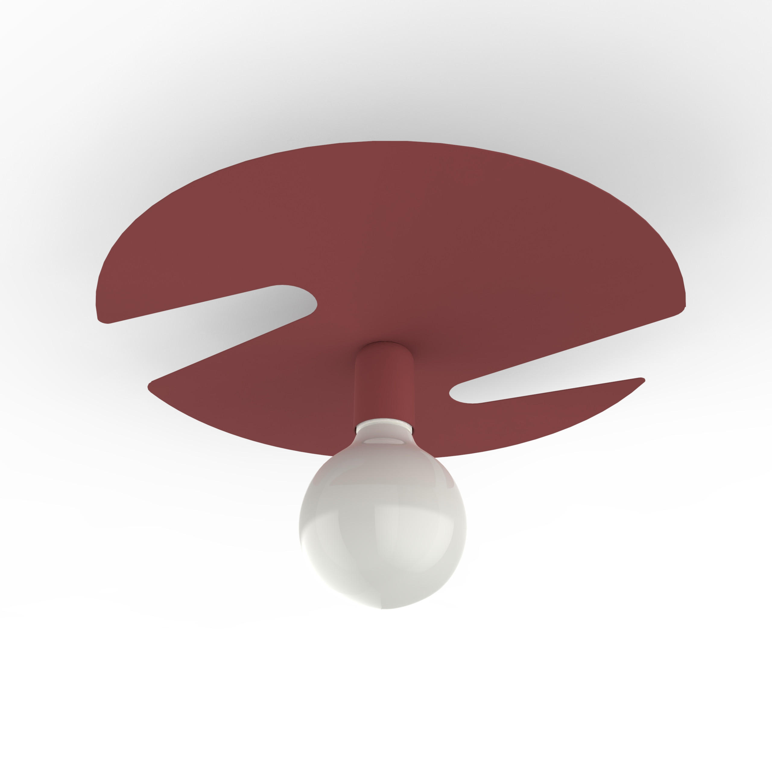 DECKENLEUCHTE - Rot, Metall (40/40/10cm) - Lumicom