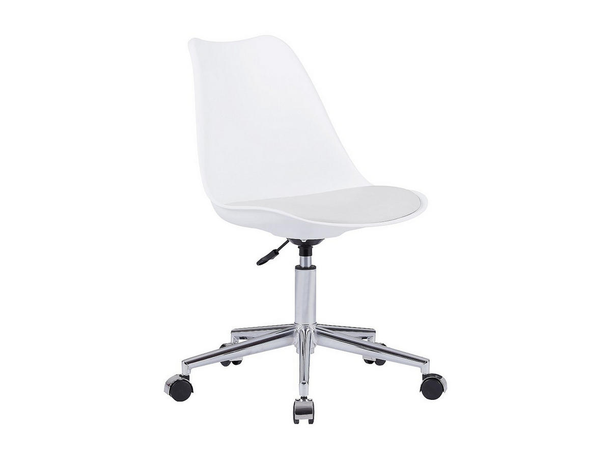 BÜROSTUHL ohne Armlehnen - 49 cm x 57 cm - plastik - weiß Xafy - Weiß, Kunststoff (49/92/57cm) - Vente-Unique