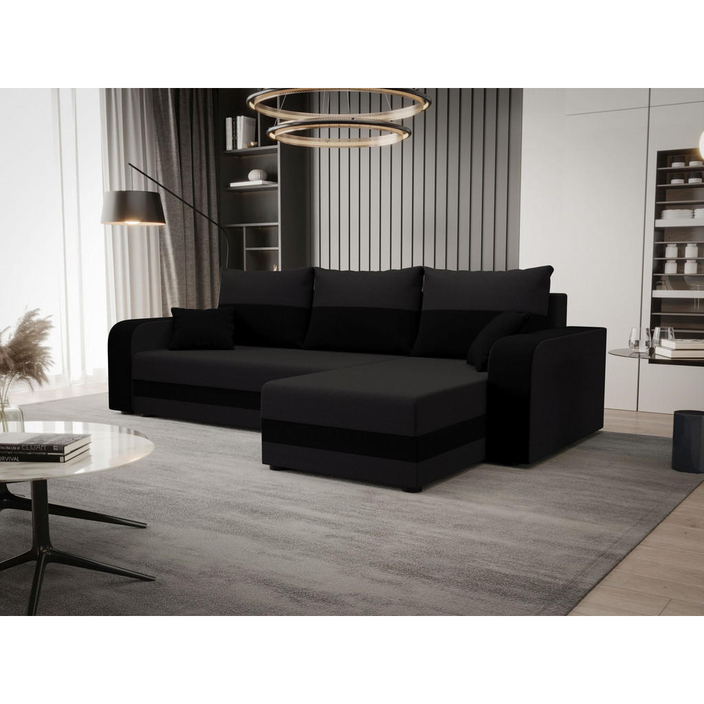 Thumbnail - Bedante Ecksofa, Dunkelgrau, Textil, 4-Sitzer, L-Form, 240x140 cm, Wohnzimmer, Sofas & Couches, Wohnlandschaften, Ecksof...
