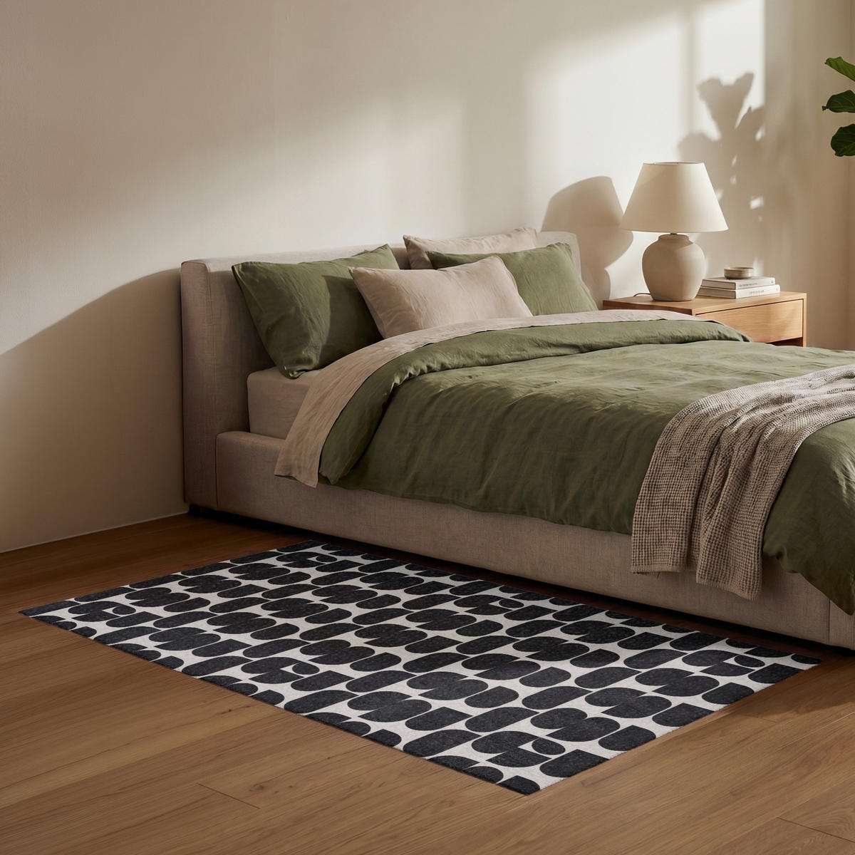 KOBERCE - Moderné - vzorované - čierne - 150x90 cm - čierna, textil/plast (150/0.4cm) - OnlyWow