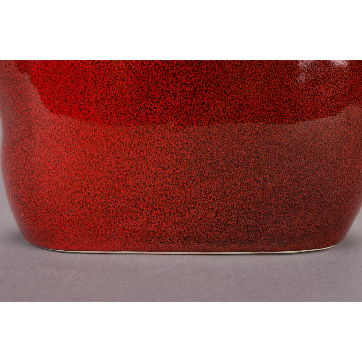 VASE Edna 24 cm Rot - Rot, Keramik (24cm) - Dutchbone