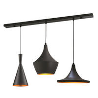 PENDELLEUCHTE Vintage 115/120 cm - Goldfarben/Schwarz, Metall (120/115/170cm) - Bamyum