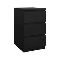 KOMMODE Schwarz 40.4/50/70.1 cm - Schwarz, Holzwerkstoff (50/70.1/40.4cm) - DMORA