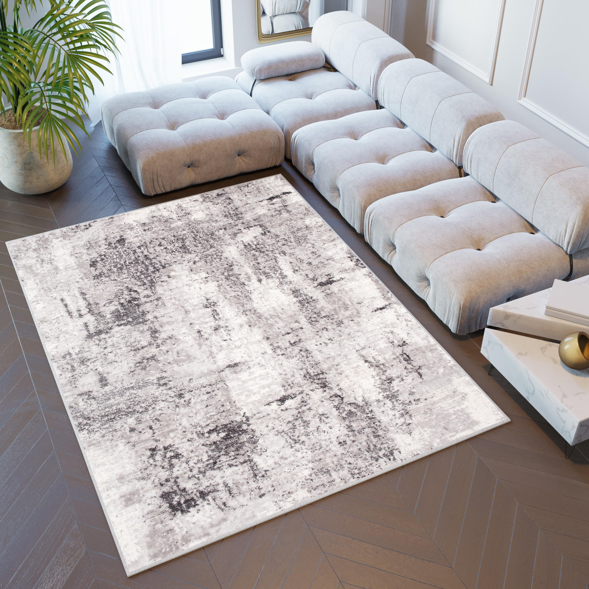 TEPPICH SKY Grau 250/350 cm - Grau, Textil (250/350cm) - Tapiso