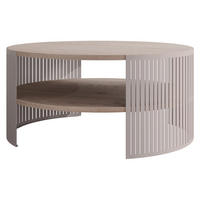 COUCHTISCH Fikoli Cashmere - Kaschmir/Hellbraun, Holzwerkstoff/Metall (75/75/40cm) - MIRJAN24