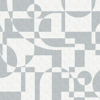 FOTOTAPETE geometrische Formen 318 x 280 cm - Blau, Papier (318/280cm) - Sanders & Sanders