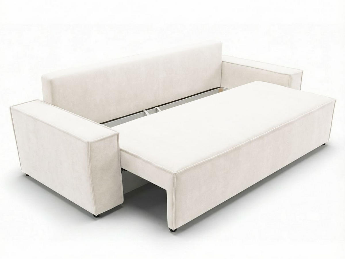 SOFA 230/90/70 Creme Sivra - Creme, Kunststoff/Textil (230/70/90cm) - Graingold