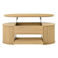 KONFERENČNÝ stolík s výklopnou doskou 110/55,5 cm, MDF, prírodný - prírodná farba, kompozitné drevo (110/55.5/40cm) - Flora Grace