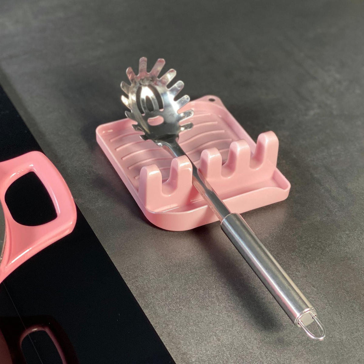 KOCHLÖFFELABLAGE - Rosa, Kunststoff (12.5/4.8/14cm) - Intirilife