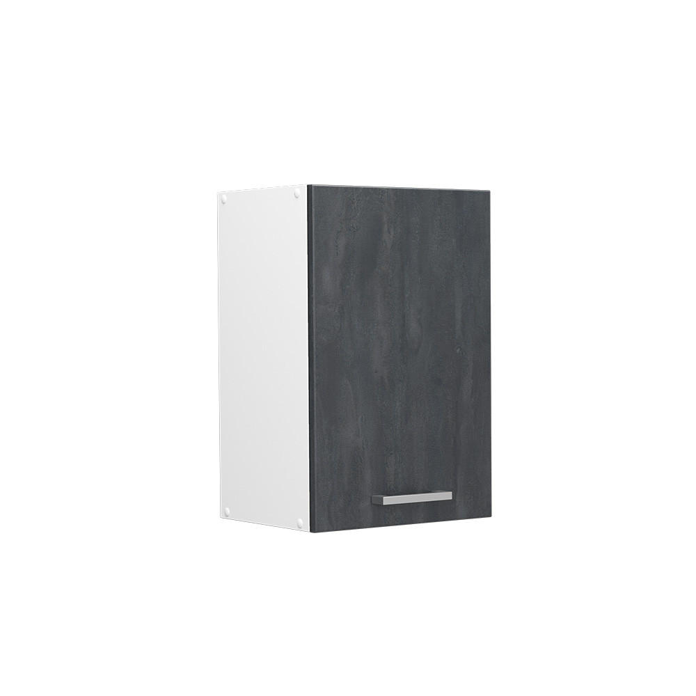 HÄNGESCHRANK R-Line Schwarz Beton 40 cm - Schwarz/Weiß, Holzwerkstoff (40/60/31cm) - Vicco